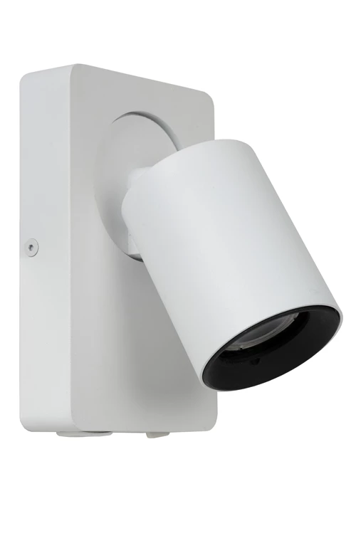 Lucide NIGEL - Bedside lamp / Wall light - LED Dim to warm - CCT - GU10 (MR16) - 1x5W 2200K/3000K - With USB charging point - White - turned off